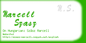 marcell szasz business card