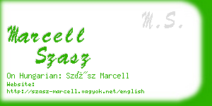 marcell szasz business card